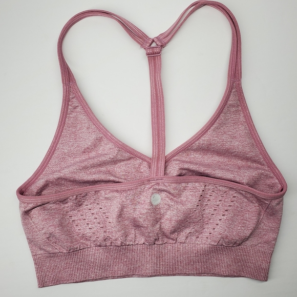 Yogalicious Pink Marled Sports Bra Size Small - Picture 2 of 3